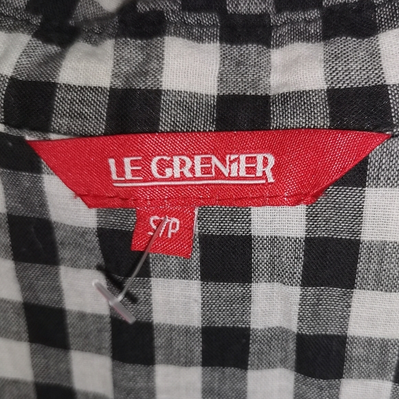 3/60$🧥 NWOT -Le Grenier -Blouse "corset" Plaid S - Picture 5 of 6